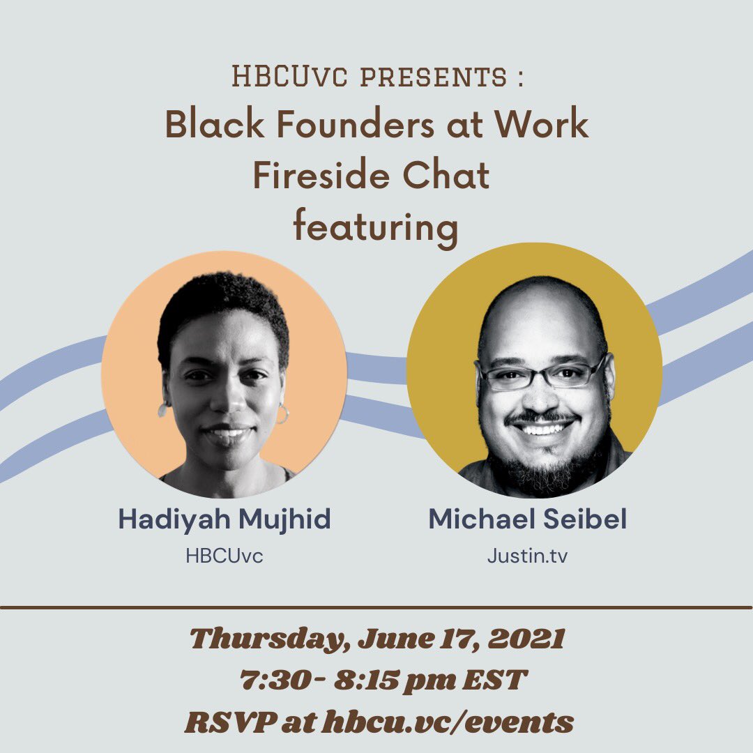 Join us Thursday, June 17, at 7:30 pm EST for a fireside chat featuring <a href="/mwseibel/">Michael Seibel</a> , Partner at <a href="/ycombinator/">Y Combinator</a> and Managing Director of YC Early Stage as we continue exploring journeys into Black innovation with Black founders.

RSVP here >>> bit.ly/3gnx5V8

#VentureCapital