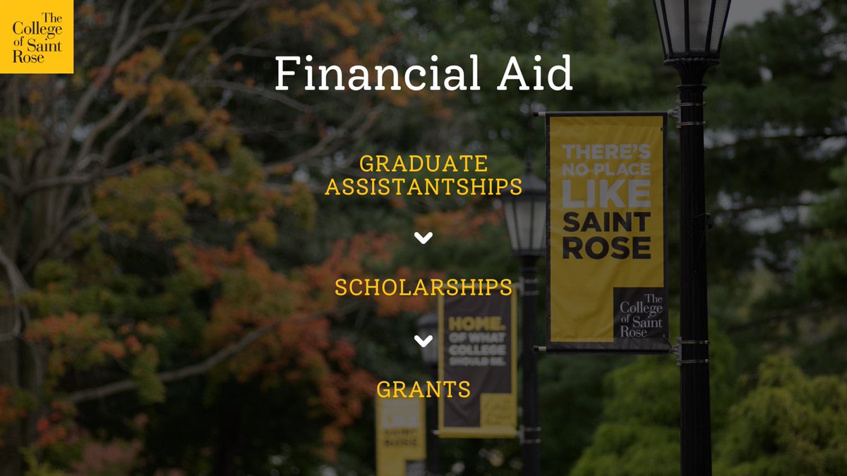 SaintRoseGrad's tweet image. Don't forget to apply for financial aid! Students can apply for graduate assistantships, scholarships, and grants until August 1st.
