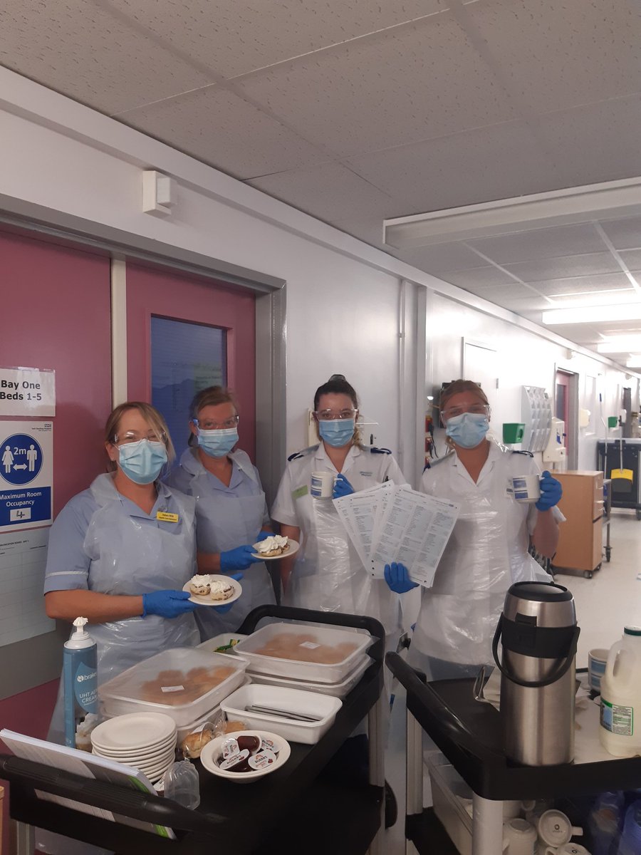 Day 2 of #nutritionandhydrationweek  'Afternoon Tea Tuesday' Serving scones, 
buns &amp; tea, and engaging in discussion with patients re  their experience of hospital meals/food. Some great feedback &amp; learning taken
<a href="/TaraFilby/">✨hellomynameistara✨💙</a> <a href="/JenLee1983/">Jenni Lee</a> <a href="/SurgicalYhft/">Surgical Educators Y&STHFT</a> <a href="/atalay_sarah/">Sarah atalay</a> 
<a href="/jill_bradley_/">Jillian Bradley RN</a>