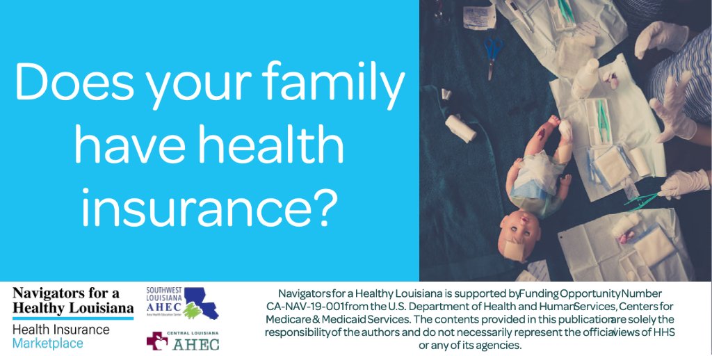 Your child may be a doctor someday, but you still need to see a professional in the mean time. Navigators for a Healthy Louisiana can help you find the perfect health insurance plan and help you apply for aid. Call today for a FREE appointment. 1-800-435-2432.
#getcovered