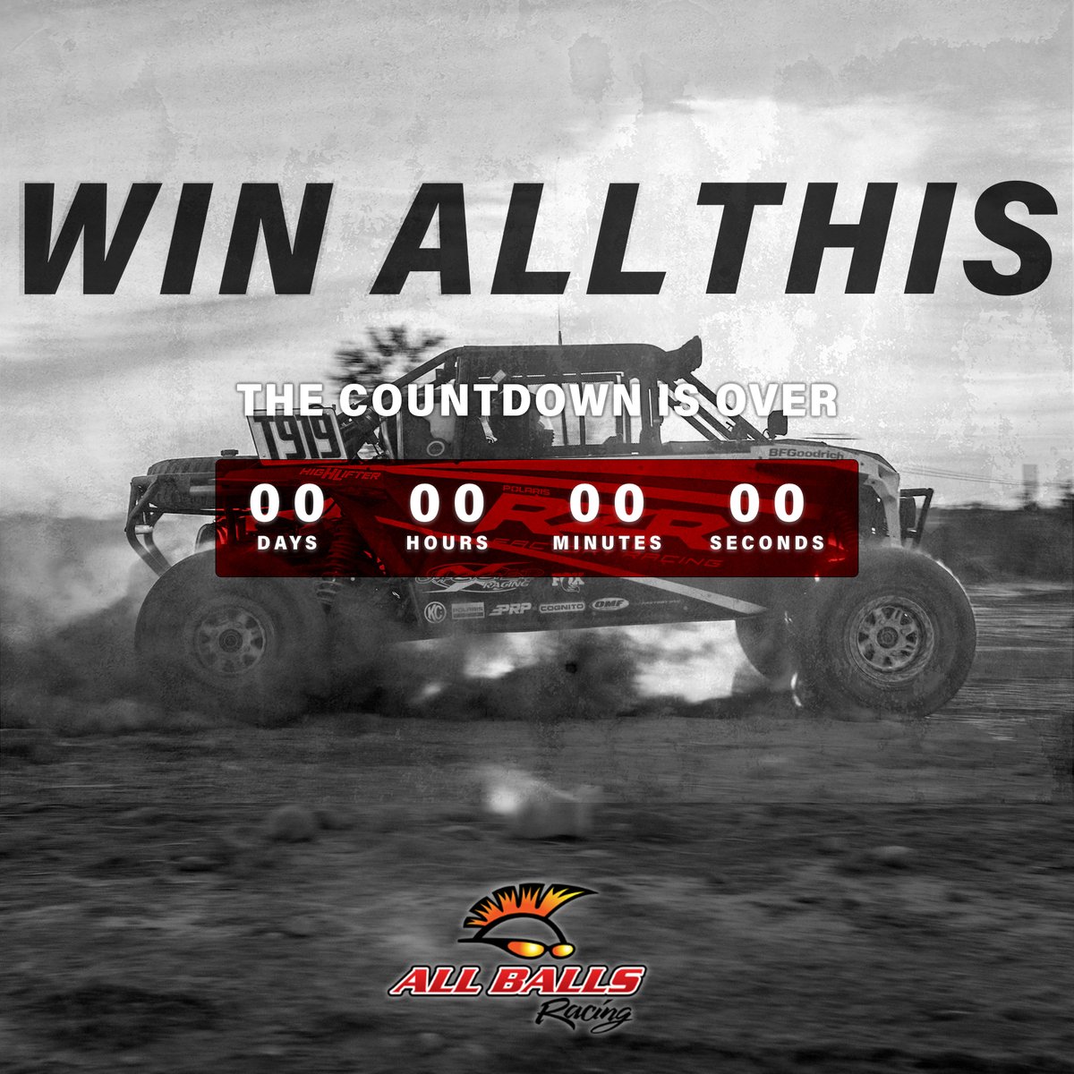 And we’re off to the races! Enter now for a chance to win a tricked-out #WinAllThisSweepstakes Polaris RZR with over $10,000 of All Balls Racing Group parts and accessories. bit.ly/3vMReZN 
#AllBallsRacing
