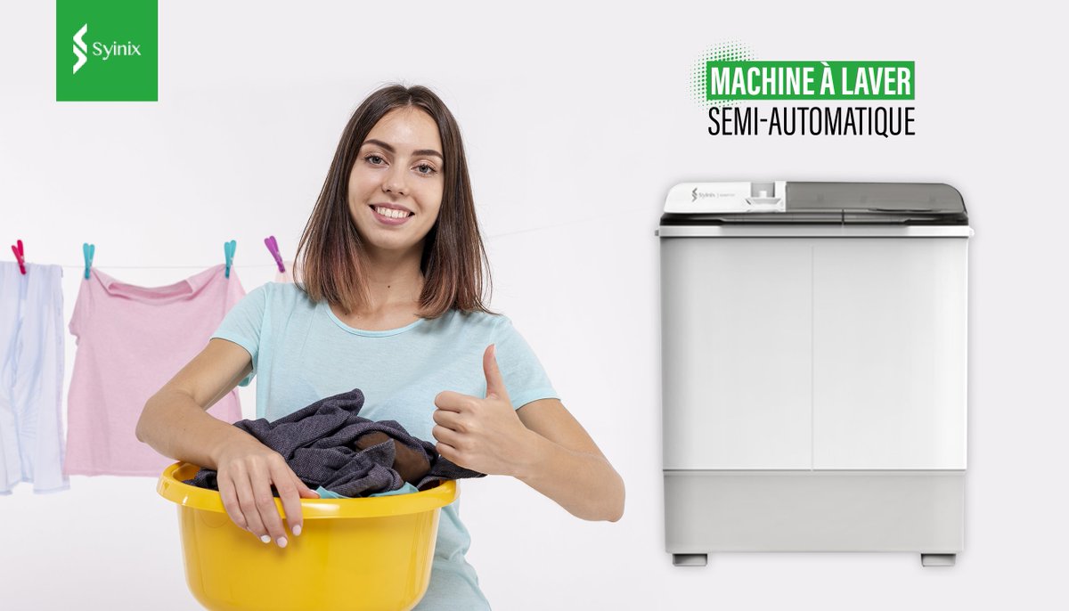 syinix2's tweet photo. Gardez vos linges propres, avec nos #Machine à #laver semi-automatique 7KG !! 
AVALAIBLE NOW !!
--- -- --- --
Tarif exceptionnel :
Machine à laver / 150.000Fcfa
--- -- --- --
Pour toute information, contactez-nous au +221 33 822 00 63 https://t.co/MjVLulkktN