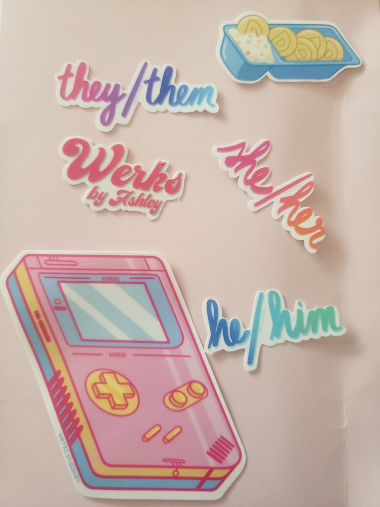 Just got my stickers from <a href="/werksbyashley/">werks</a> today!!!! I'm in 💕 love 💕 these are so fucking cute