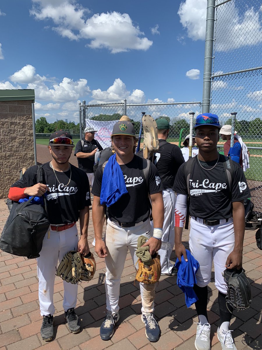 HHitters4's tweet photo. Tri-Cape wins big! 12-1 dub! Proud of our guys who competed today! @alexlrodriguez8 @JarrettPokrovs1 @WayneHill05. Missing @Taylor_Ryan__ from the crew who was there to support but is getting ready to play in the state final tomorrow w @HermitsBaseball! @TWIBaseballSJ #H4Family https://t.co/A3gBcdekKV