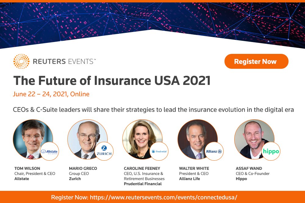 The Future of Insurance USA 2021 (June 22-24, Online) is bringing together global carriers to discuss how to transform trends and risks into opportunity and improved customer experience - Join here: hubs.la/H0QhX5Y0 #FOIUSA