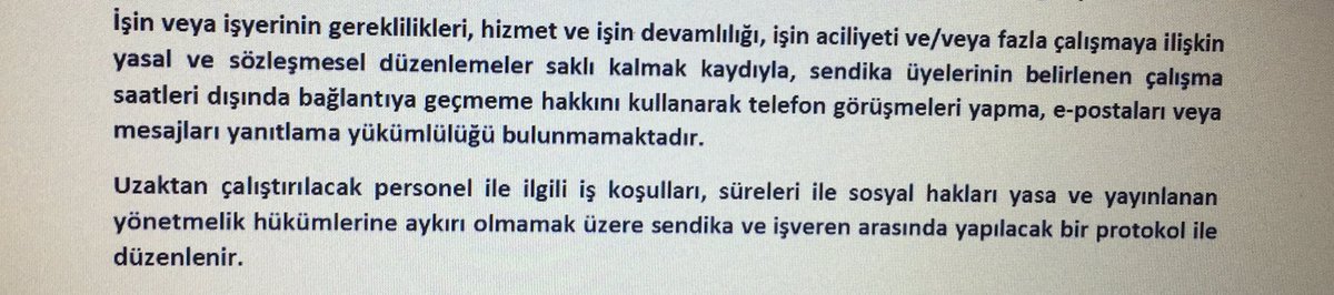 Yapı Kredi Bankası’nda Toplu İş Sözleşmesi’ne ilave edilen madde ile çalışanlara BAĞLANTIYI KESME HAKKI tanındı. 

 #bankaçalışanları #evdençalışma