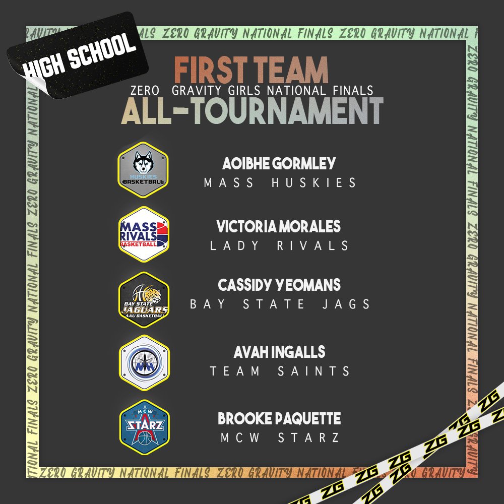 ZeroGravityBB's tweet image. Introducing your Zero Gravity Girls National Finals All-Tournament teams!  

Girls Finals saw some incredible performances 🎥, jaw-dropping action 😯 and elite talent 💪, but a few stood above the rest! 📈

Big shout out 🗣️ to all the teams that participated! #ZGFinals