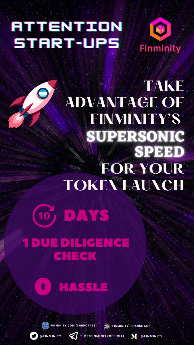 finminity's tweet photo. 🙌 Attention #Startups of the #crypto world!

😯 #Launch your tokens on #Finminity #Launchpad at never-seen before speed.

🔮 Sign up at Finminity: https://t.co/E5VPS3yPGu ($FMT) https://t.co/zCYXxs6Om2