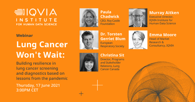 Amgen's tweet photo. Pandemic-driven missed diagnoses have a big impact on everything from routine screenings to diagnosis and care. 

Join a panel of experts for a discussion on that impact on lung cancer that will include insights from a new @IQVIA_Institute report, Lung Cancer Won’t Wait.