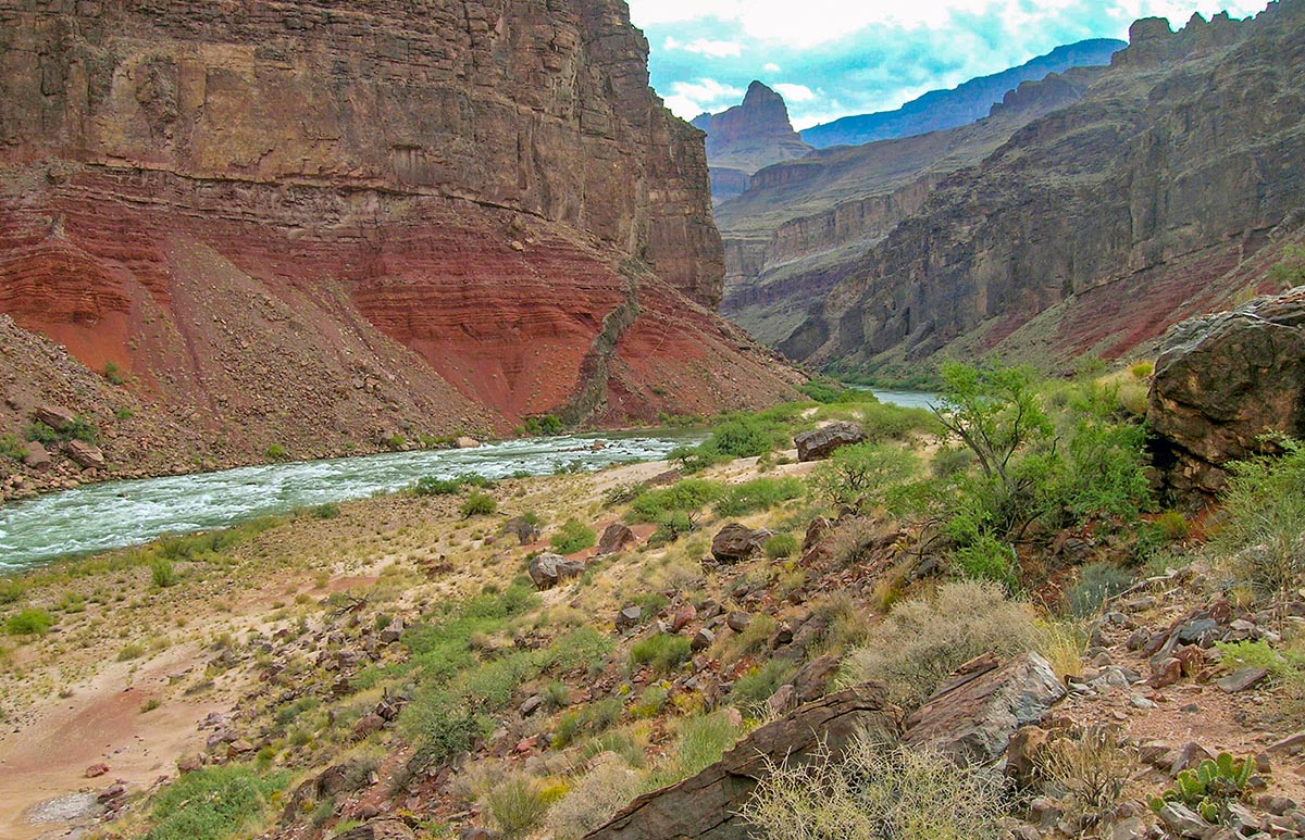 Hance Rapid, as seen from the shoreline. 
NPS Photo/BIC