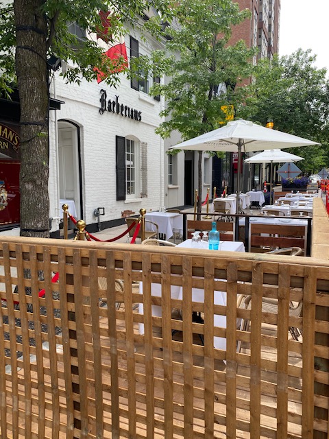 Where dad really wants to be.Barberians Patio for Fathers Day. Limited seating .Call 416-597-0335