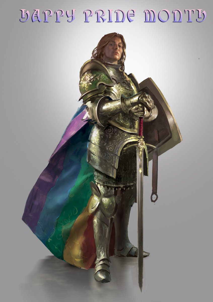 Happy Pride Month, Everyone! Sir Loras in all his Rainbow Guard glory from the <a href="/CMONGames/">CMON</a> game design crew. #pride