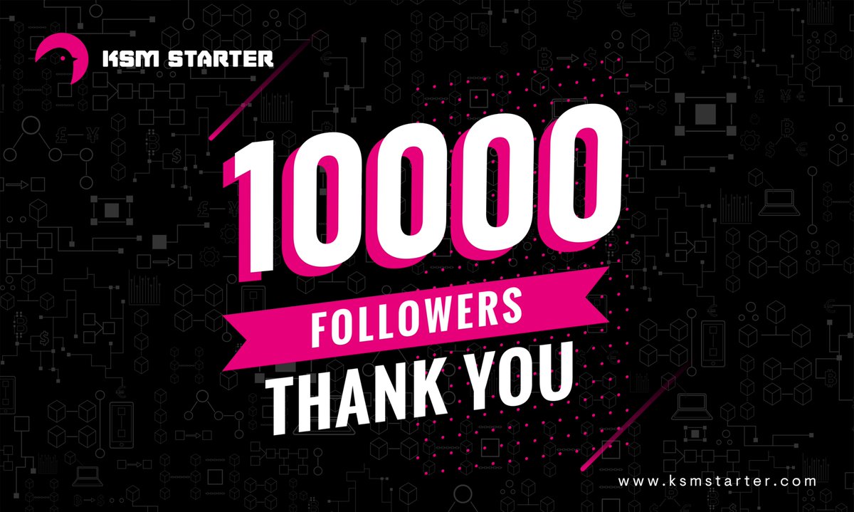 Thank you for 10,000 followers!

Private sale whitelist ends in less than 3 days.

More information can be found here: ksmstarter.medium.com/now-open-ksm-s…

Don't forget to join our community on telegram as well:
t.me/KSM_starter