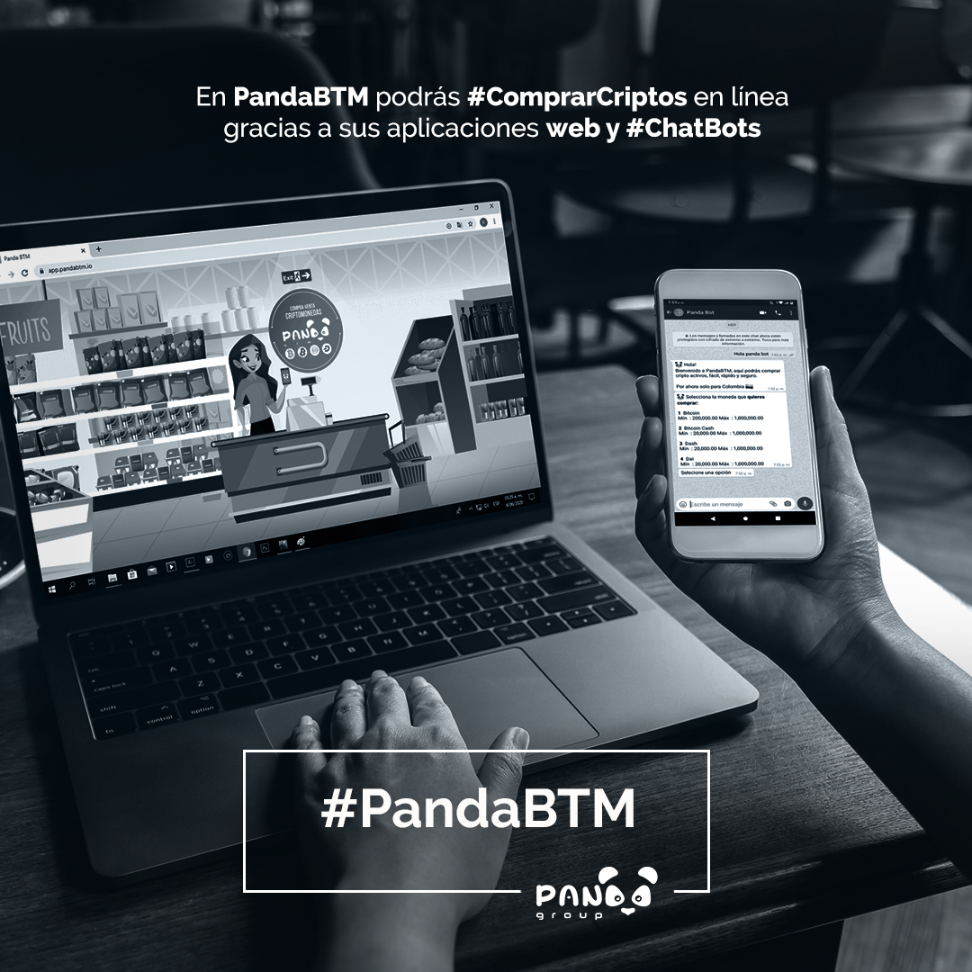 PandGroup's tweet image. #PandaBTM | En @pandabtm podrás #ComprarCriptos en línea gracias a sus aplicaciones web y #ChatBots 🙌 Visita pandabtm.io