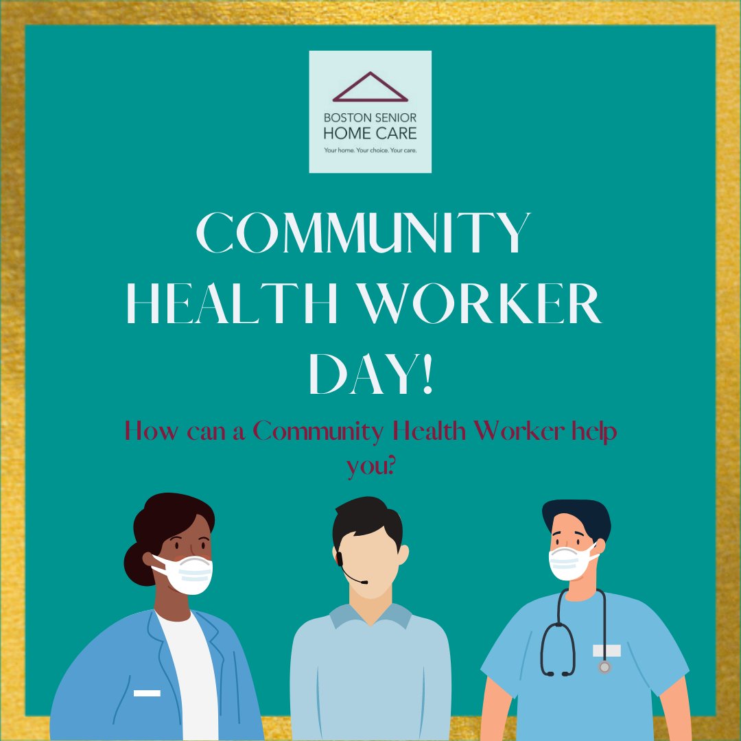 BSHC's tweet photo. June 15th is Community Health Worker Day! Boston Senior Home Care thanks our Community Health Workers for all they do. 

Want to know how you can support your Community Health staff at your workplace? Visit: https://t.co/uYllPi8vd5 https://t.co/9lixqlP7R8