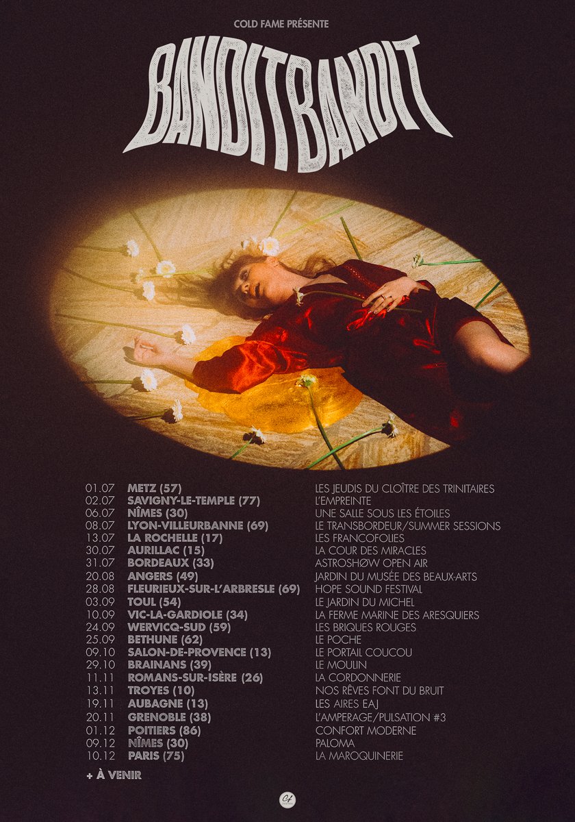 🔥 <a href="/bbanditband/">𝐁𝐀𝐍𝐃𝐈𝐓 𝐁𝐀𝐍𝐃𝐈𝐓</a> sont de retour sur les routes de France !

Photo : <a href="/OdieuxBoby/">BOBY</a>
Artwork : Pablo Labèque