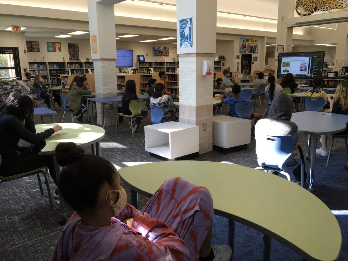 brownatwbms's tweet photo. Thanks to Christyne Morrell @christynewrites for sharing writing tips &amp; your own author journey with summer school students &amp; other @FultonCoSchools students! @WBMSprincipal @wbms_pta @ELheeeyyyy #FCSSummerReadingForAll https://t.co/WGNtkiK0WN
