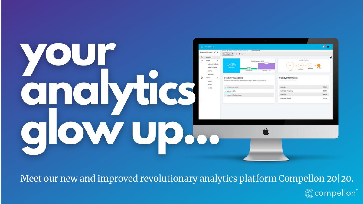 compellon's tweet photo. We are releasing an updated version of our flagship product, Compellon 20|20. The NEW platform, built on our revolutionary technology is COMING SOON!

#dataanlyticsplatform #newrelease https://t.co/40wUk6ntTl