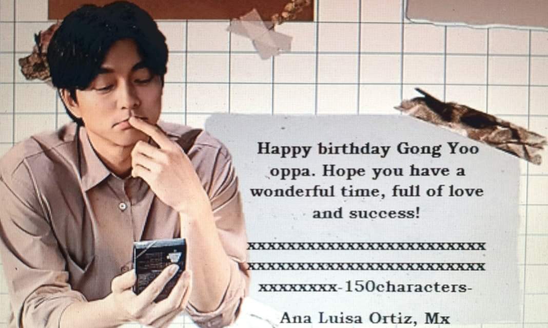 GongYoosFriends's tweet image. Hello!
We are about to close this year&apos;s project. 
If you want to participate, send us your message to add it to the letter we&apos;ll send to Gong Yoo&apos;s agency (Management Soop)
Remember -ONLY SHORT TEXT MSG- 150 characters, including your name.
#GongYoo
#공유 
#BirthdayProject2021