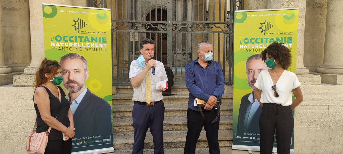RetPS's tweet photo. #regionales2021 les parlementaires @RetPS @F_Alfonsi &amp; @Paul_Molac mobilisés pour soutenir la liste de rassemblement des régionalistes et des écologistes conduite par @AntoineMAURICE: " la défense des langues régionales et de la biodiversité sont les deux faces d'une même pièce" https://t.co/DVWIAZYzPF