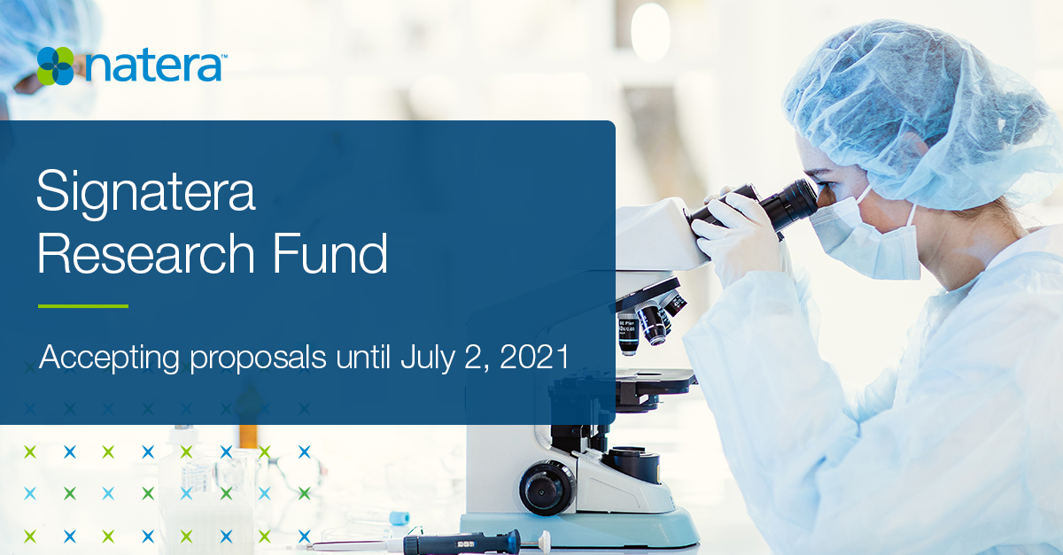 NateraOncology's tweet photo. Do you have an interesting research proposal using the Signatera MRD assay?

Natera welcomes all US clinicians to submit applications for our Signatera Research Fund this year. Learn more: https://t.co/JOoK9iQBhx

#oncology #oncologyresearch #cancerresearch https://t.co/T3SPZryxnR