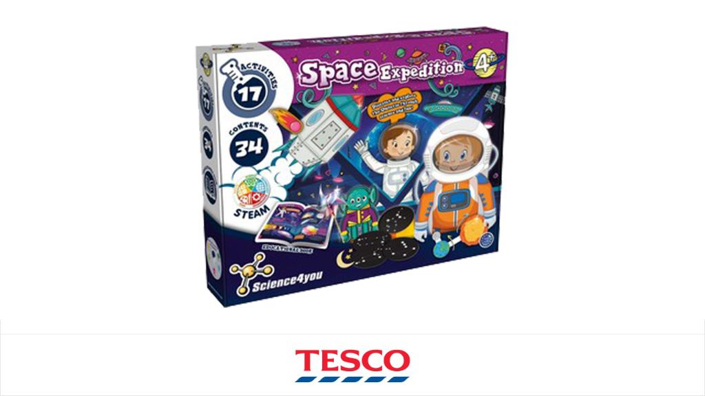 Tesco's tweet photo. Vivid Imaginations Ltd is recalling the Science4you Space Expedition set. This is because the torch included in the set could be a hazard to young children if the battery cover isn’t put on correctly.

Find out more here: https://t.co/RDEN0erErY https://t.co/lkdv6GeP9k