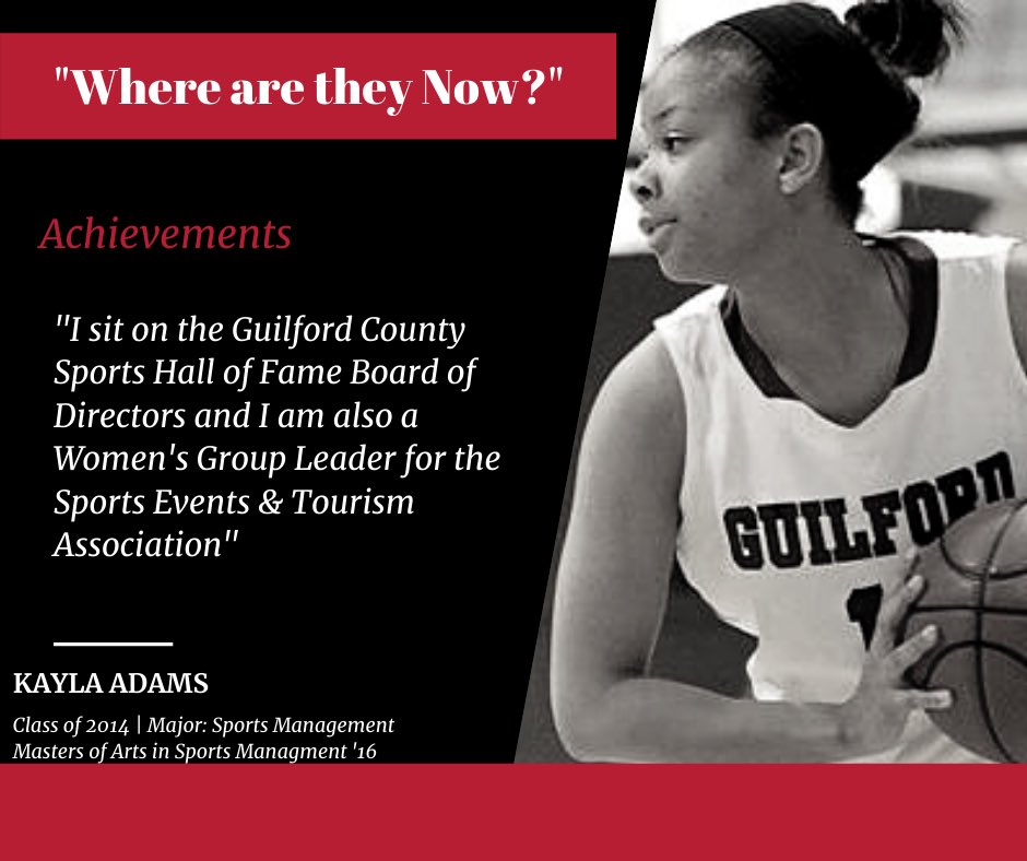 “Where Are They Now?” 
Kayla Adams ‘14