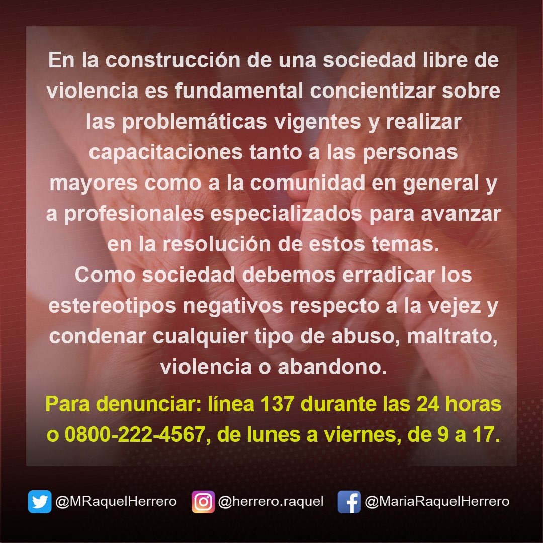 MRaquelHerrero's tweet photo. Si vivís en CABA y vos o alguien que conocés sufre de maltrato físico, psicológico, financiero u otros, llamá al 147 (opción 2) o al 0800-222-4567. #ProgramaProteger #MayorRespeto https://t.co/KZLzMQ1mFi