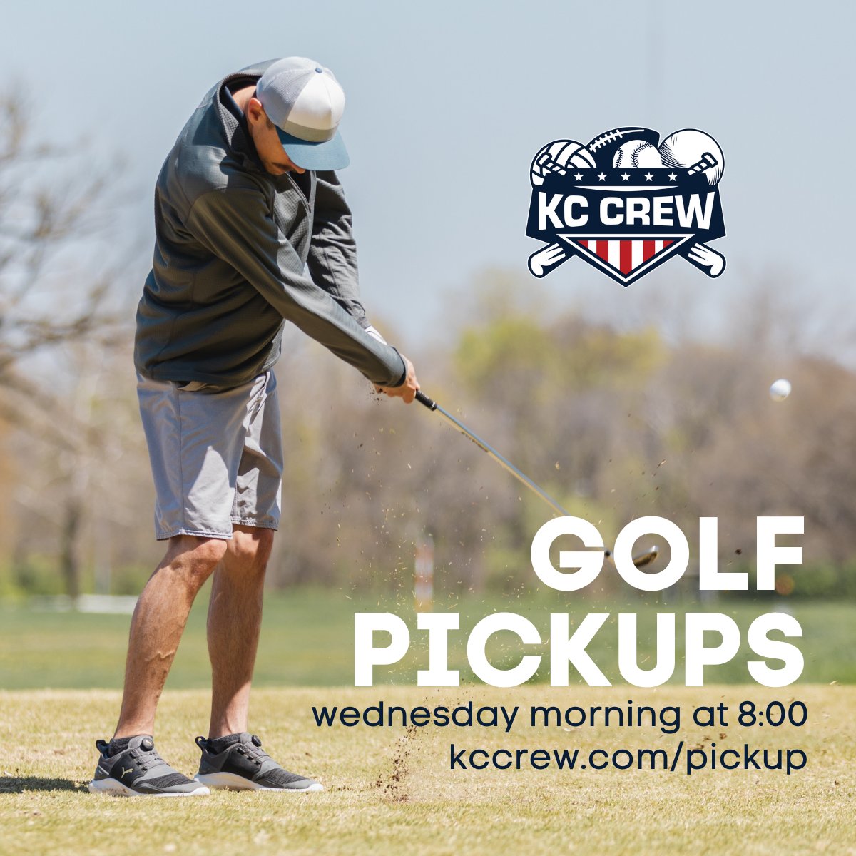 KCCrewSports's tweet image. Tomorrow Morning at 8am is our Wednesday morning Golf Pickup at Heart of America Golf Course! Start your morning off right by playing a sport you love while networking with new people.

Sign up now at kccrew.com/pickup/!

#kcevents #kansascity #kcnetworking #kcgolf