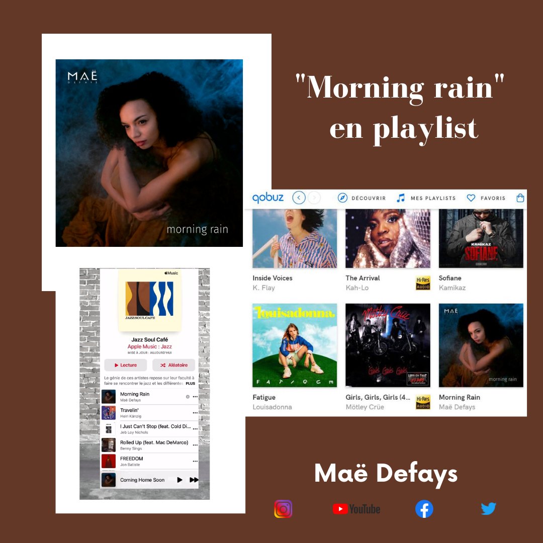 Merci <a href="/AppleMusic/">Apple Music</a>  et <a href="/qobuz/">Qobuz</a>  🙏🏼
°°°
#morningrain #music #playlist #france #applemusic #qobuz