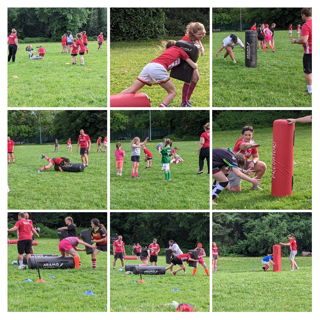 Brilliant effort from our girls last night. Loving the smiles as they smashed the tackle pads 😳😂💪 Keep it up girls. Improving all the time 🏹🏉❤️ #GirlsRugby #bighitters #ArrowsArmy #thesegirlscanplay