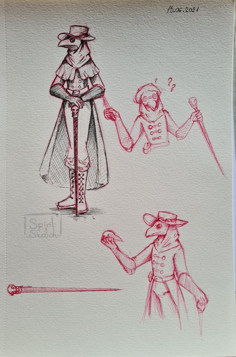 SpiritSwatch's tweet photo. With all the birds skull drawings i had to draw a Plague doctor XD
#PlagueDoctor #conceptart #conceptcharacter #sketchbook #sketch #artwork #art #originalcharacter #OC #ArtistOnTwitter https://t.co/OewZnm3St5