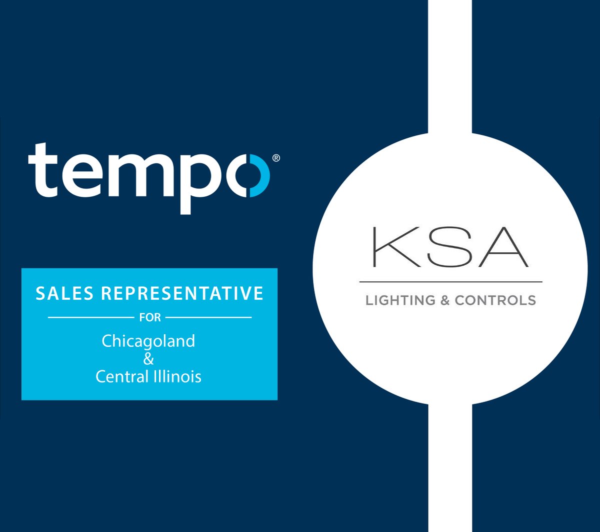 TempoLLC's tweet photo. Welcome @KSALC2 KSA Lighting &amp; Controls to our family of agencies! KSA will represent Tempo in the Chicagoland and Central Illinois regions. Visit:https://t.co/YrioPqB3t9
#ksalighting #tempoLED #LEDlighting #lightingdesign #madeinusa #madeinamerica #Tempo https://t.co/lzKRJHYRIs