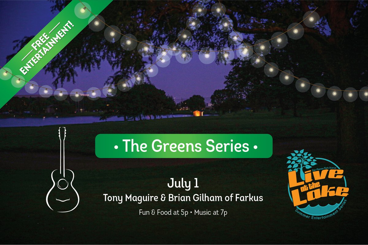 We are so excited to be hosting LIVE AT THE LAKE, OUR FREE ENTERTAINMENT SERIES every Thursday beginning July 1 through August 5 at Lake Park. For all of the details click-> dpparks.org/live-at-the-la…