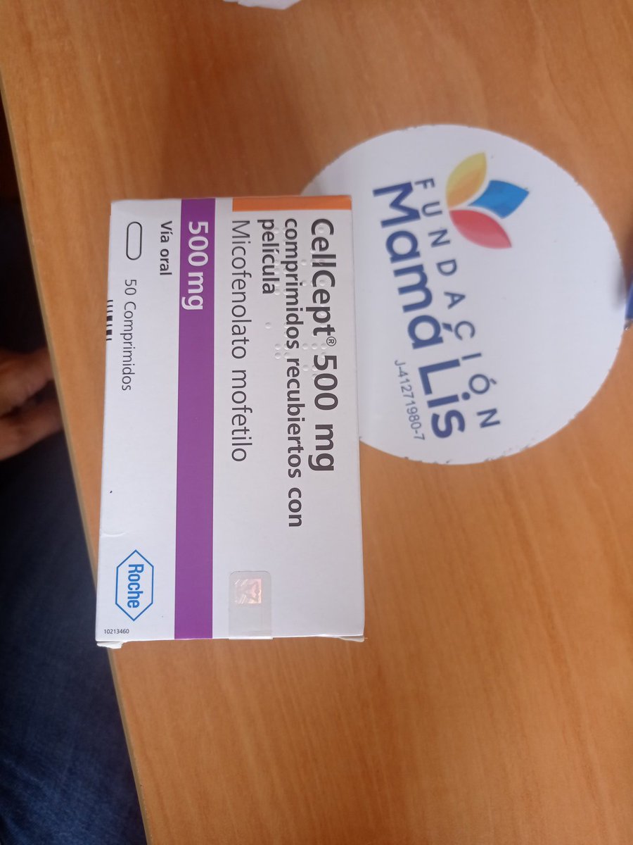 Tengo para donar CellCept Micofenolato mofetilo de 500 mgs, es para personas transplantadas. 
Solo para retirar en nuestra sede en #Caracas.
Interesados enviarme informe médico actual.
#LosBuenosSomosMas