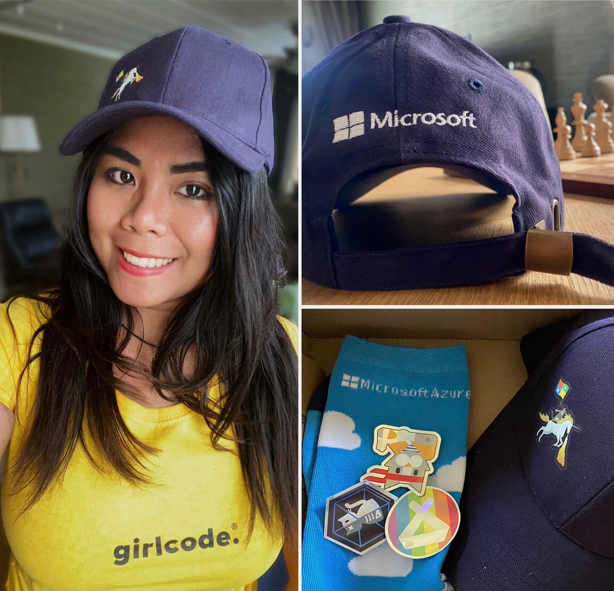 cjkodare's tweet photo. I received both my new yellow @girlcoderec t-shirt and #Microsoft swags + cap 🧢 today! Got the swags by joining & learning via @SvenMalvik’s https://t.co/ljIJzcOZZ2 #Azure event last month! Thanks @microsoft!
#girlcodeambassador #devreal #microsoftswag #azure #softwareengineer https://t.co/OCj3cpJEqs