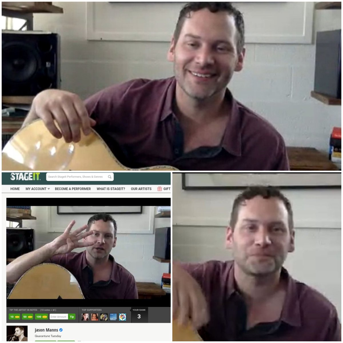 WinRanger's tweet photo. #QuarantuneTuesday day show was filled with great songs and @jasonmanns giving movie recommendations and The Heist updates! #TherewillbefuninBowlingGreenVA https://t.co/7PRwXRpFdN