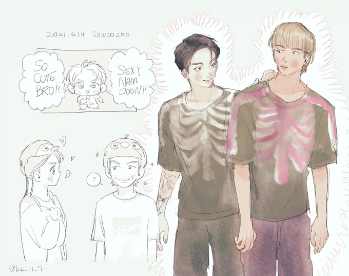 🐰🐨doodle💜
#SOWOOZOO  #namkook #kookmon 