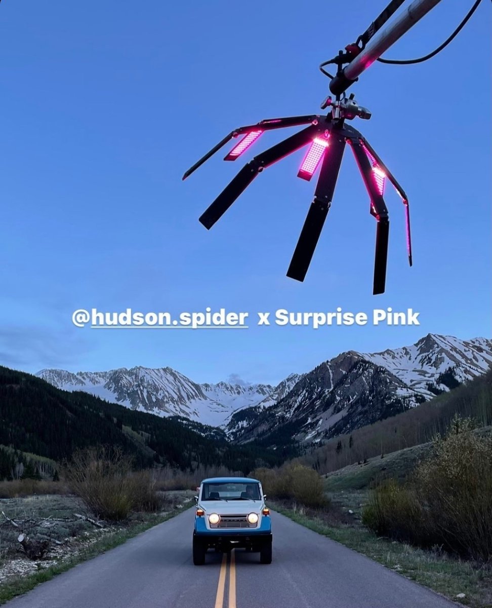 Redback Surprisingly pink 

Gels sets available for the Redback and Mozzie -  ☎️ us

📷 <a href="/hudson/">Simon</a>.spider
Those hard gels ! 💖🕷️

#hudsonspider #gaffer #filmmaking #commercialshoot #beautylight #lca #filmlight #cinematographer #grip #videoshoot #setlife #directorofphotography