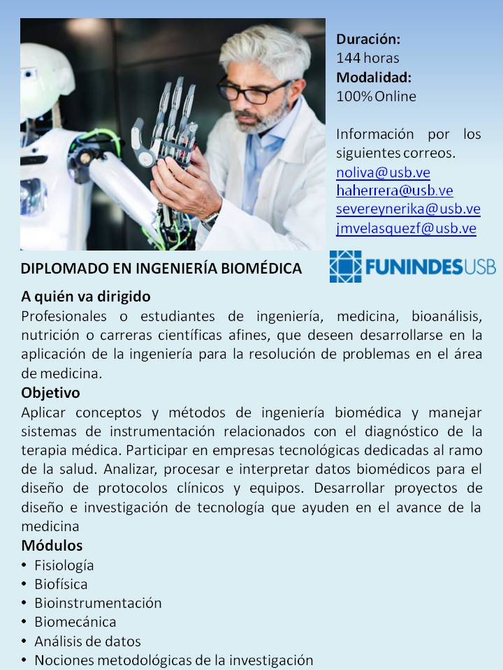 Diplomado en ingeniería biomédica