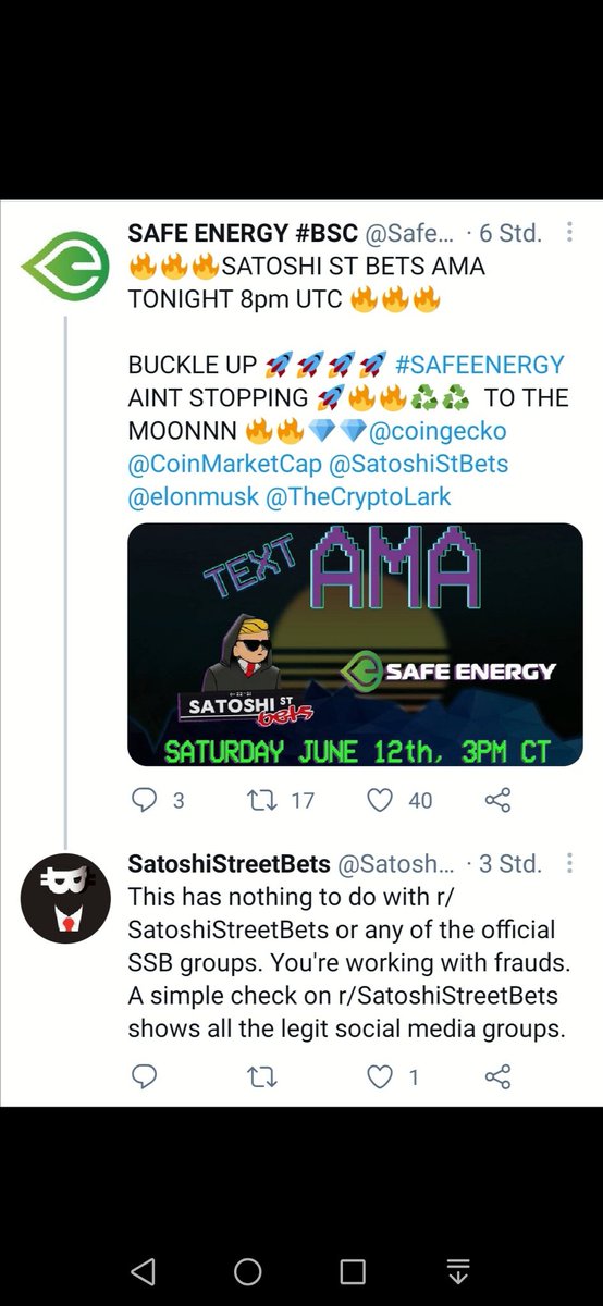 eisnone's tweet photo. @The_real_yk9370 @1Rn5hv3uyR3dV6a @SafeEnergyX @CoinMarketCap @coingecko @TechRate1 seArch for safe energy on r/satoshistreetbets and you will find NOTHING. that is suspicious, isn't it? https://t.co/efbqla4GXX