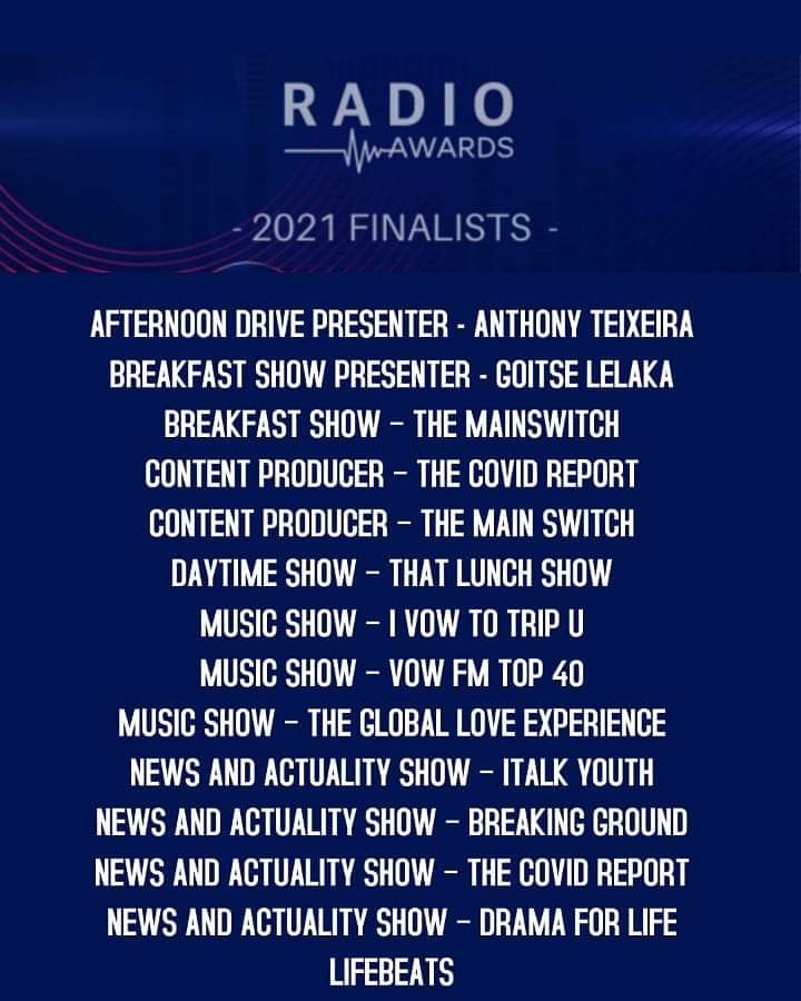 dflwits's tweet photo. We are proud to announce that our News and Actuality radio show #Lifebeats on @vowfm has been nominated for the 2021 Radio Awards #radioawards Congratulations to our sterling team @sthe_khali and @yesIamGAME https://t.co/SEZEQ0GtgC
