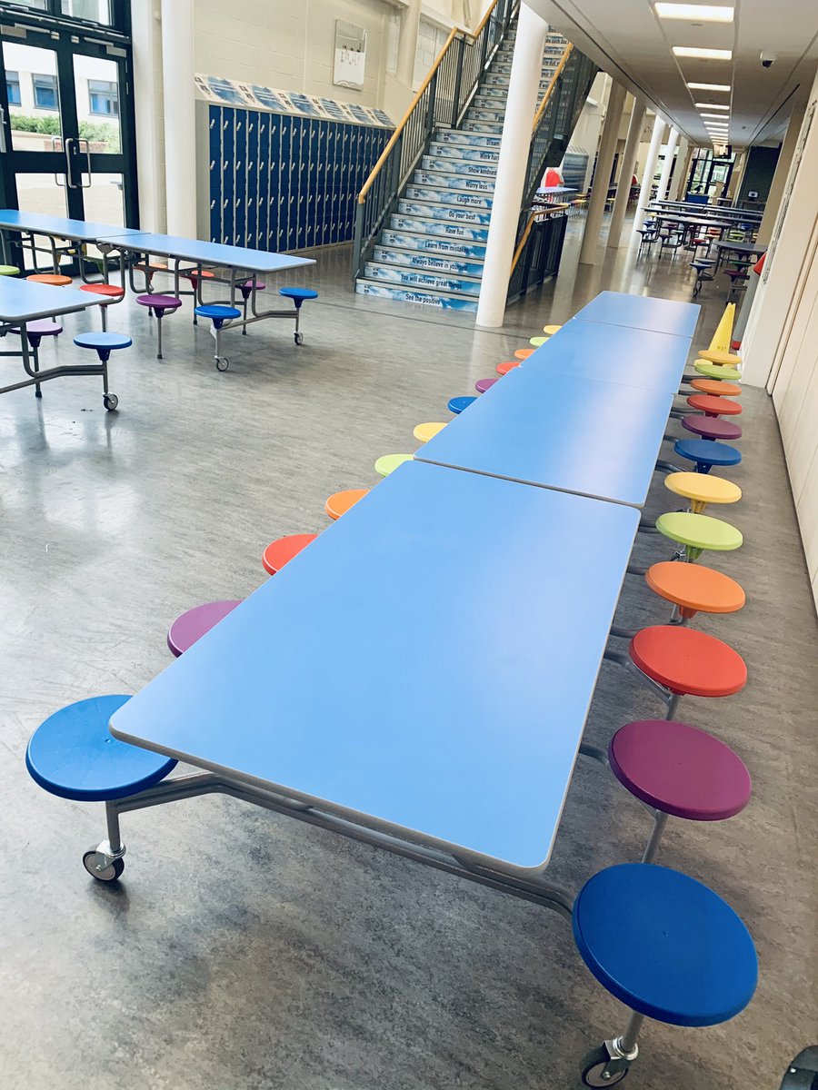 KirkintillochHS's tweet photo. Delighted with our new canteen furniture! Brightly coloured rainbow seats to reflect equality and diversity across our school community! Great idea from one of our amazing new S4 pupils! 🌈⭐️😁 @EDCouncil @LGBTYS @SPIEMatthewHall https://t.co/WbATJUCZQ6