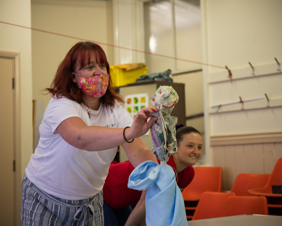 arts_liberty's tweet image. Our Louise living her best life! #puppetry #creatingagain @CecilGreenArts