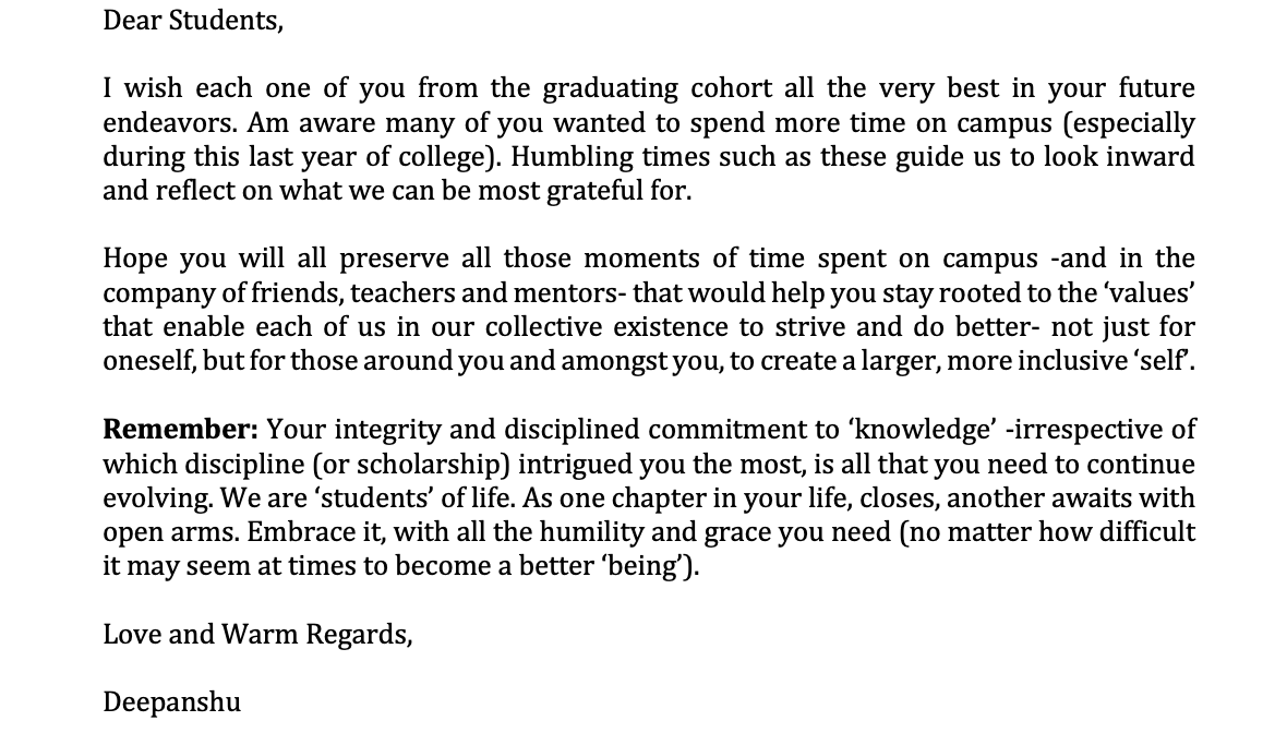 Deepanshu_1810's tweet photo. A short message for all graduating cohorts of @JindalGlobalUNI @JSIAJindal #JSLH.. https://t.co/nBgtICqQKb