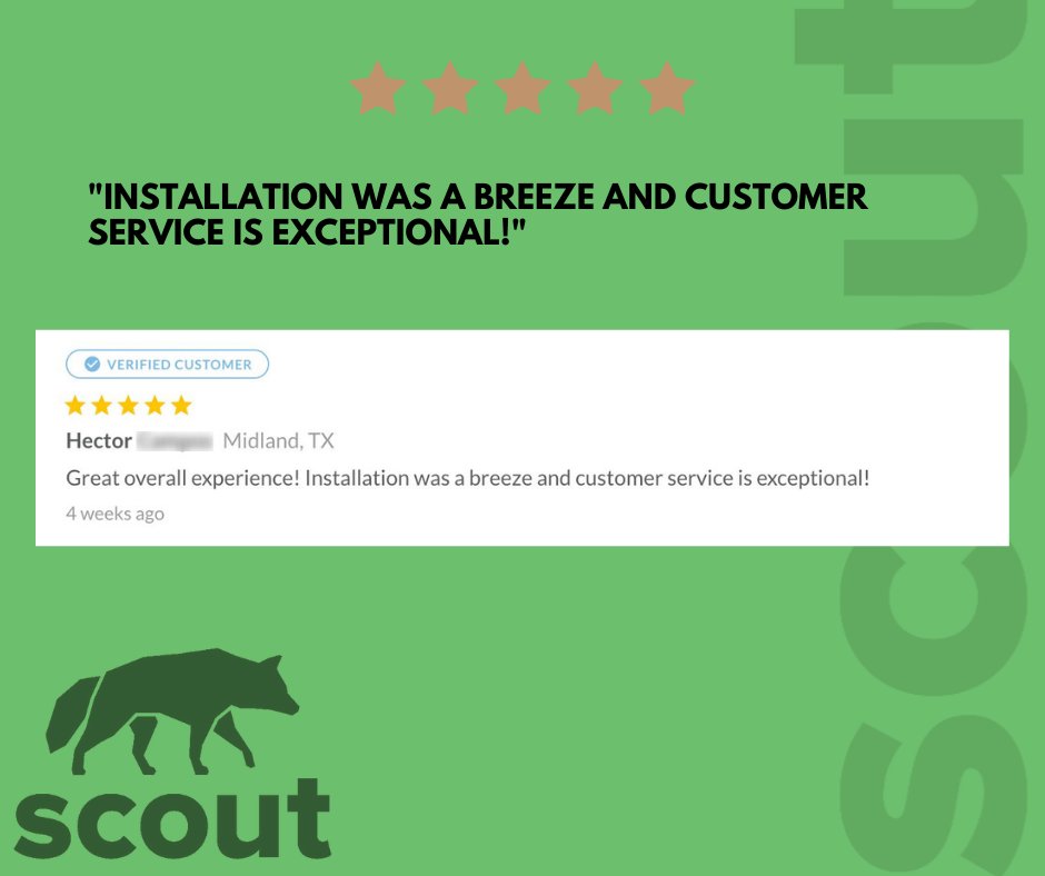 Thanks for Hector from Midland, Texas for the 5 Star Review!  Our customer service appreciates the kind words.