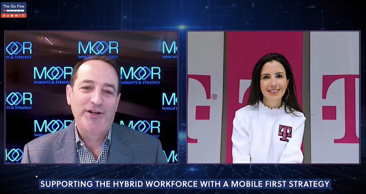 I love the GORGEOUS SPARKLY T-Mobile emblem on Mishka Dehghan's shirt!💖 I want one of those!😂

She believes 'work-from-anywhere' is a trend, not a fad. I agree. We aren't going back to how it was pre-Covid. @MishkaDehghan @TMobileBusiness

thesixfivesummit.com
#SixFiveSummit