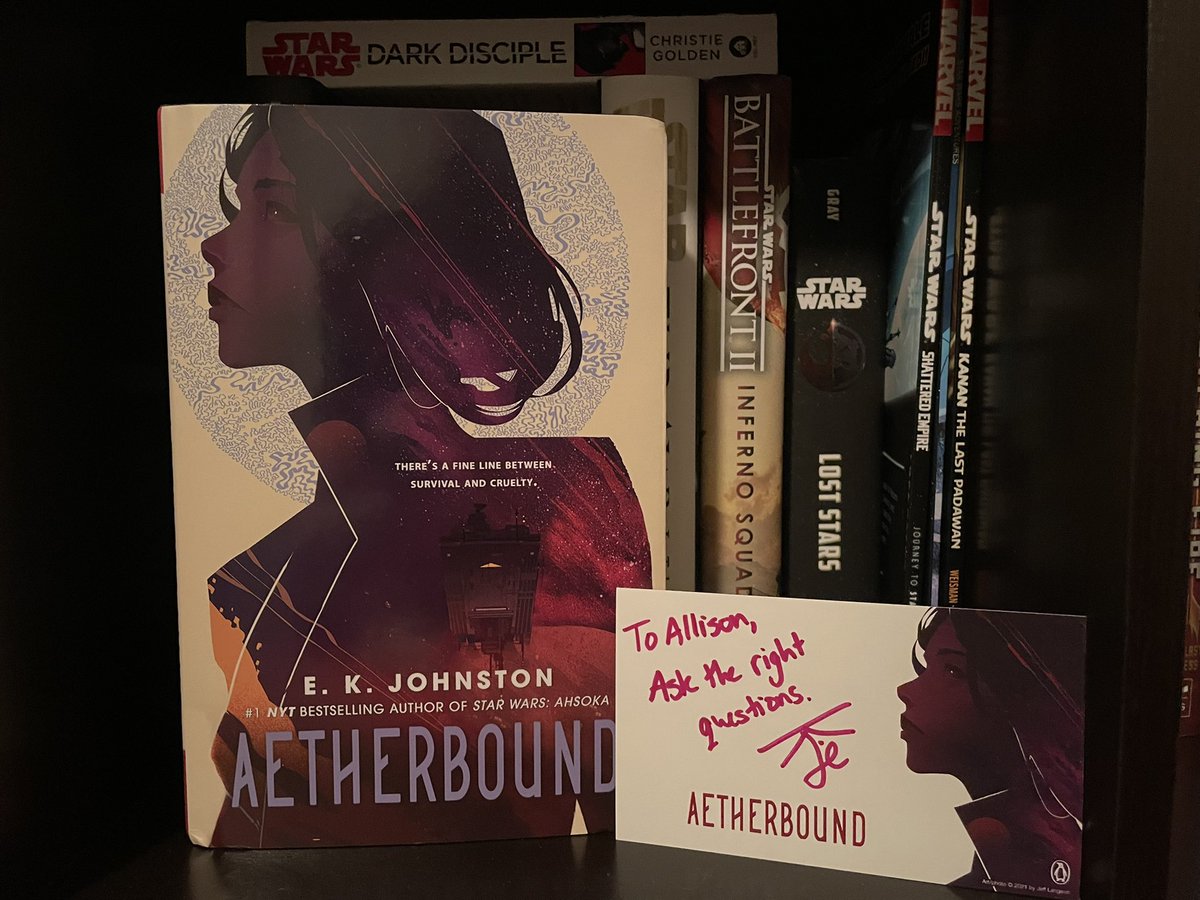 a_ally91's tweet photo. After a little bit of a shipping mixup… my copy of #Aetherbound by @ek_johnston has finally arrived! I can’t wait to start reading 😁 https://t.co/wzVUJr2D6H