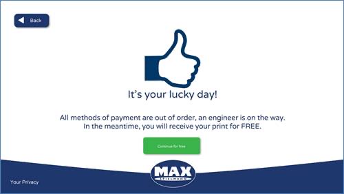 If you happen to visit one of our photo booths and we are unable to take payment because the systems are out of order- we’ll give you your passport photo for free to save you making another trip!