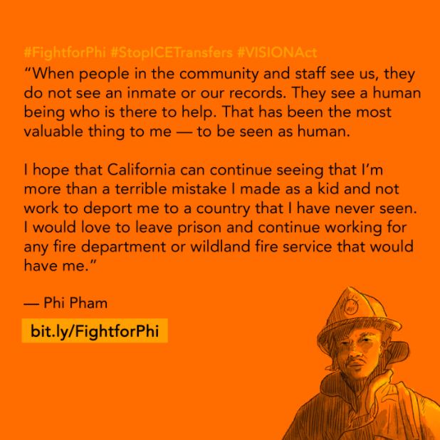 pantheonbrice's tweet photo. Phi Pham was born in a Philippine refugee camp after his family fled the aftermath of the US war in Vietnam. Despite this, he faces deportation to Vietnam, a country that he has never set foot in. @GavinNewsom please intervene and stop Phi’s transfer and deportation #FightforPhi https://t.co/rDDERSTkCE